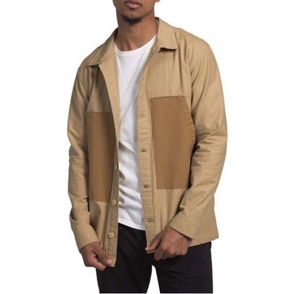 The North Face Field Shacket Mens M Khaki Utility Brown Shirt Jacket NEW NWT - Picture 1 of 7